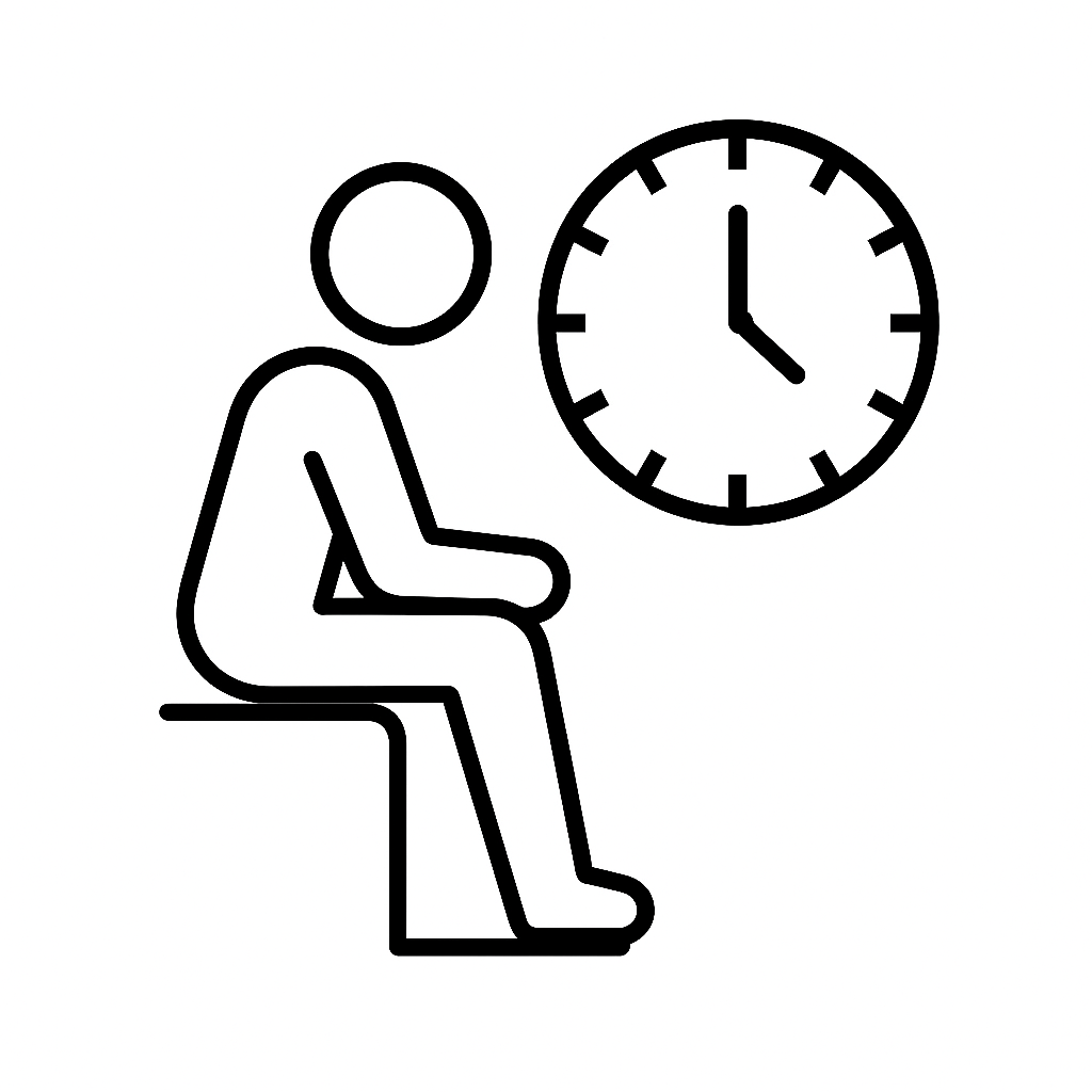 People waiting in a messy line