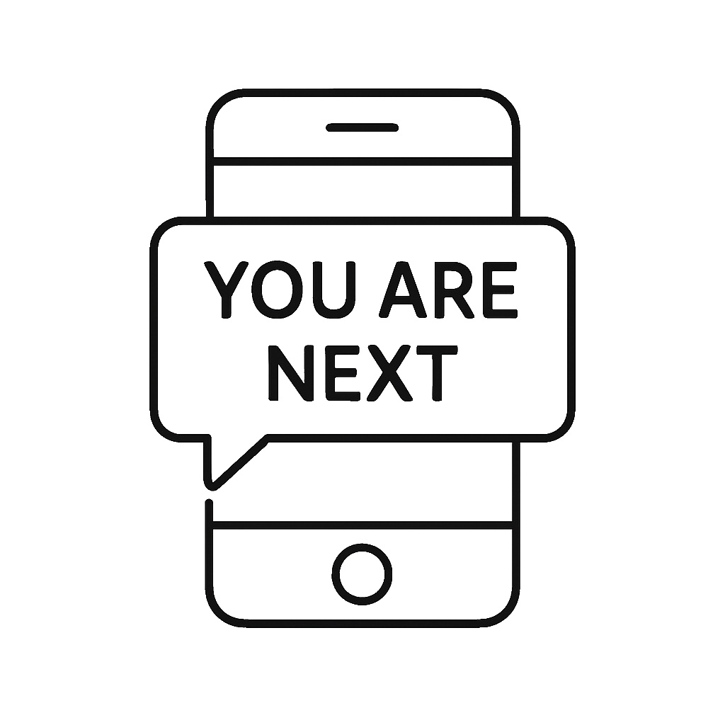 Phone shows waiting position