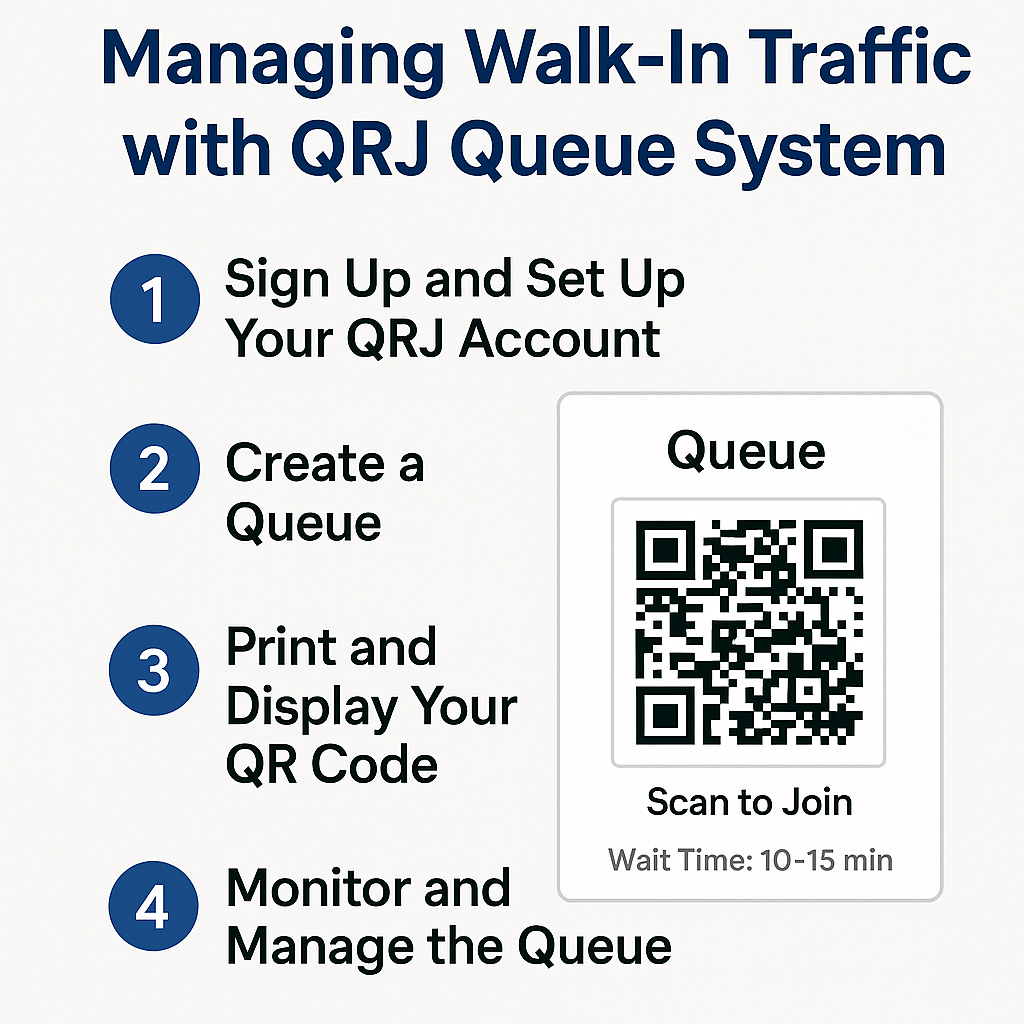 Cover for QRJ Queue System: Step-by-Step Guide to Managing Walk-In Traffic